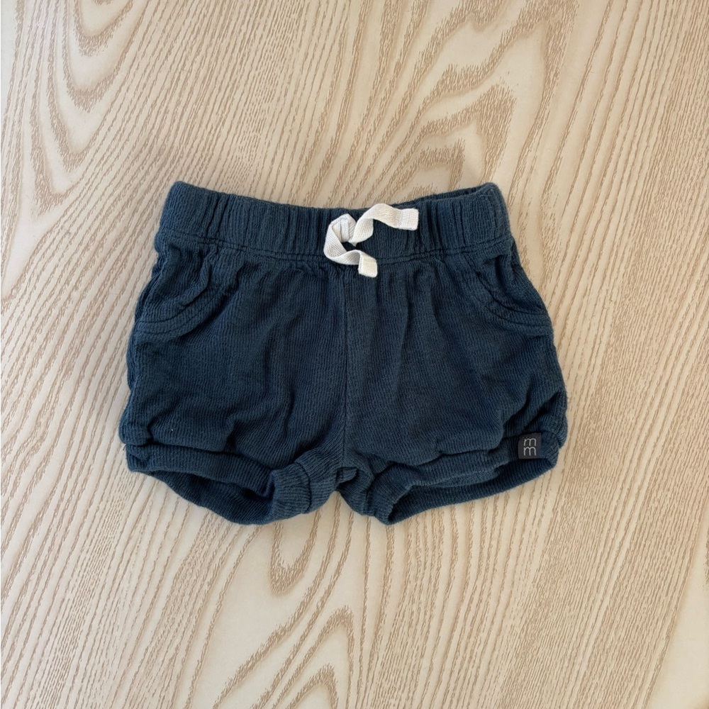 Modern Moments Navy Blue Knit Shorts 0-3 months